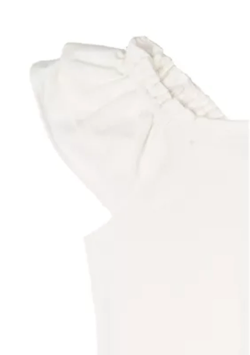 Girls 4-6x Eyelet Flutter Top and Ruffle Shorts Set