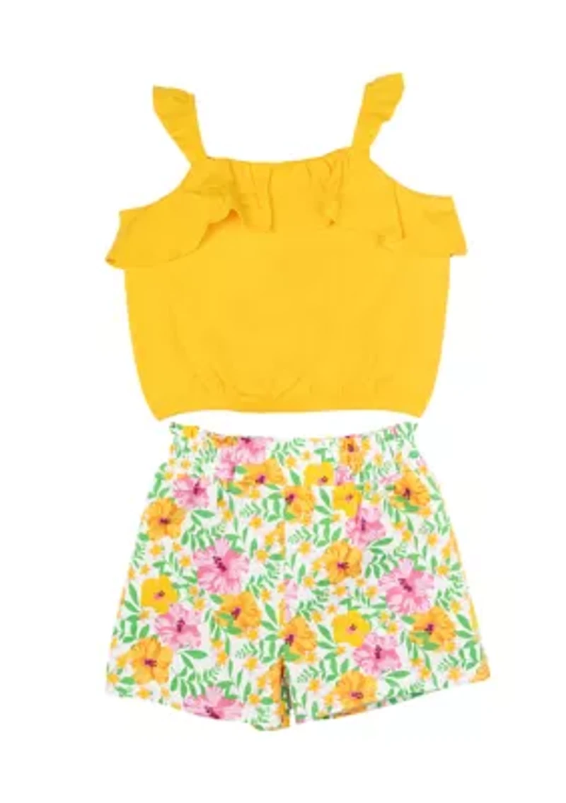 Girls 4-6x Cotton Blend Short Set