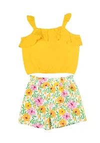 Girls 4-6x Cotton Blend Short Set
