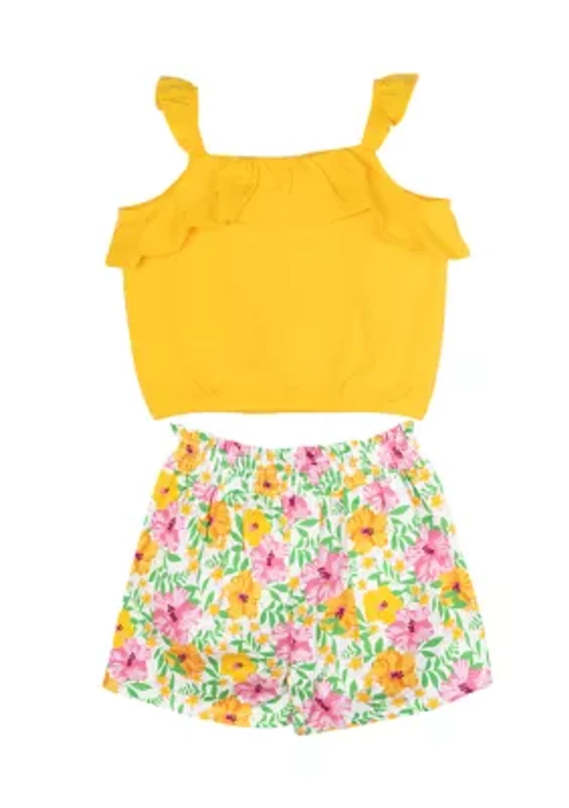 Girls 4-6x Cotton Blend Short Set