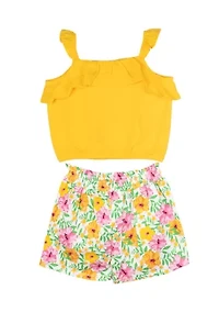 Girls 4-6x Cotton Blend Short Set