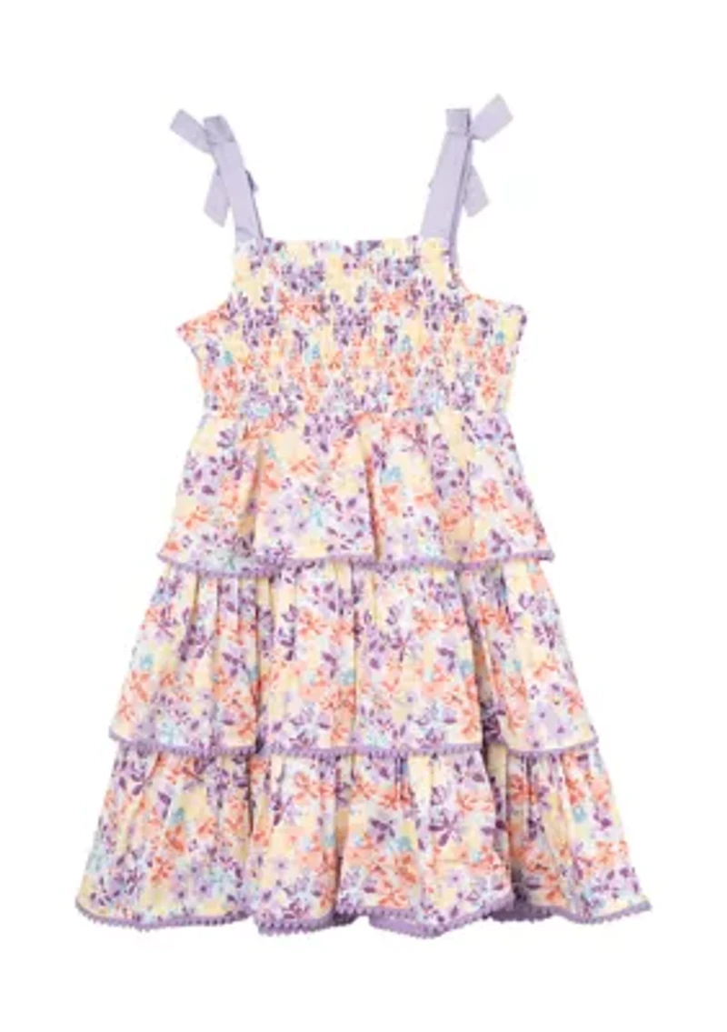 Women's Tie Strap Floral Dress