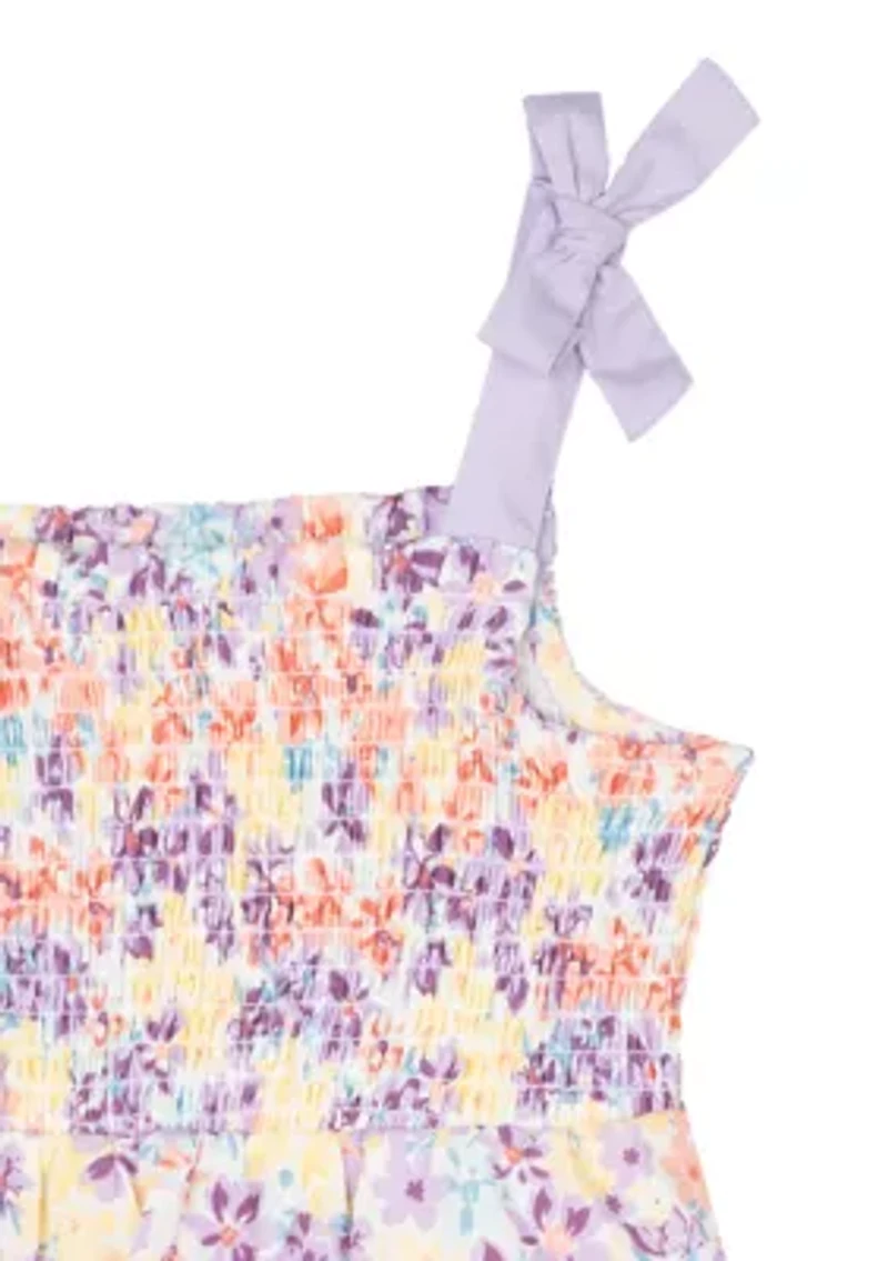 Women's Tie Strap Floral Dress