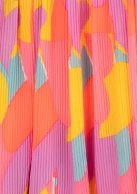 Girls 4-6x Pleated Printed Chiffon Dress