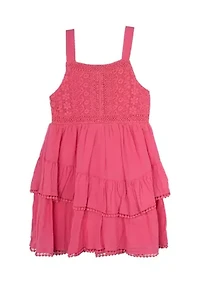 Girls 4-6x Crochet Lace Bodice Dress