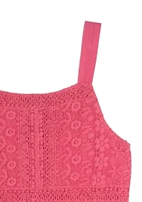 Girls 4-6x Crochet Lace Bodice Dress