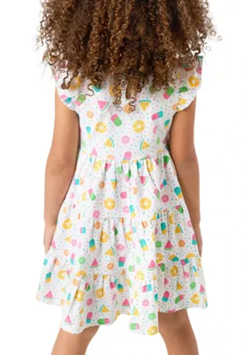 Girls Knit Tiered Dress