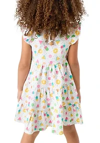 Girls Knit Tiered Dress