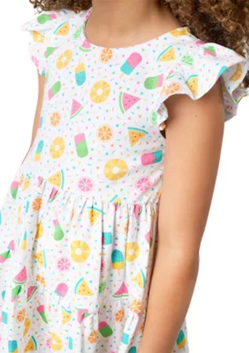 Girls Knit Tiered Dress