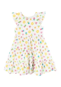 Girls Knit Tiered Dress