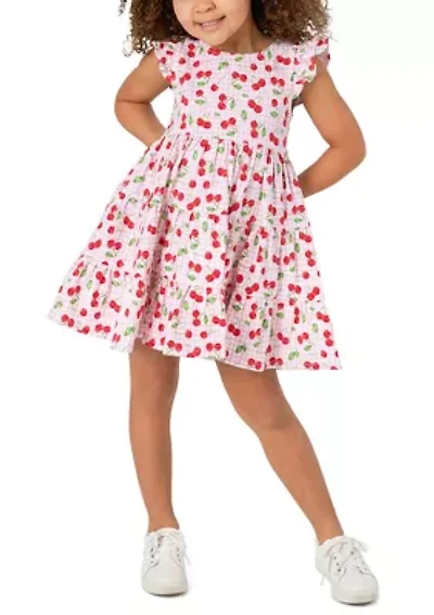 Girls 4-6 Cherry Tiered Dress