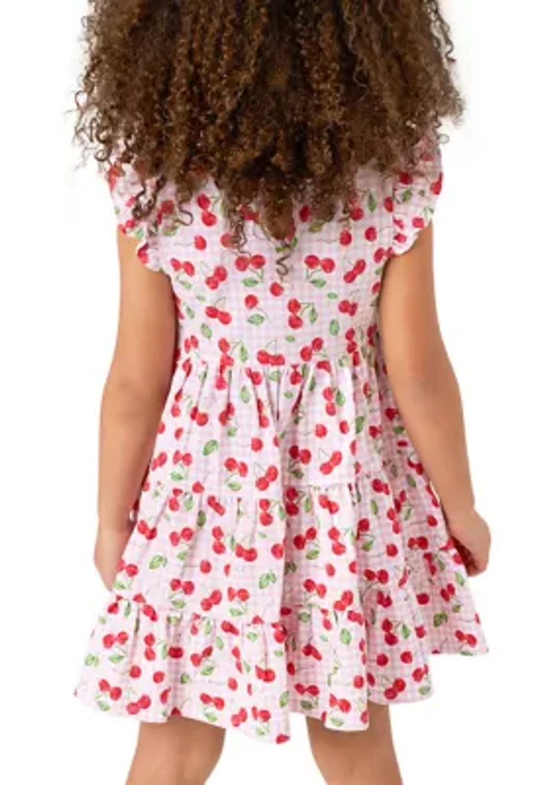 Girls 4-6 Cherry Tiered Dress