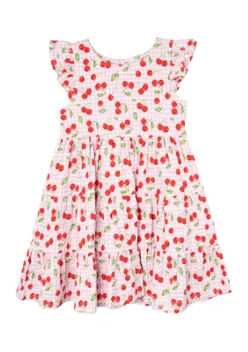 Girls 4-6 Cherry Tiered Dress