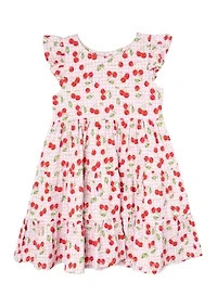 Girls 4-6 Cherry Tiered Dress