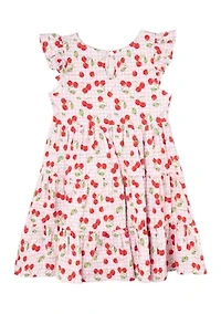 Girls 4-6 Cherry Tiered Dress