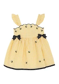 Girls 4-6x Bee Print Seersucker Dress