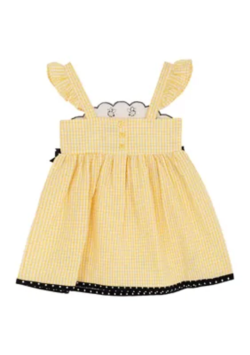 Girls 4-6x Bee Print Seersucker Dress