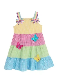 Girls 4-6x Multi Tiered Seersucker Dress