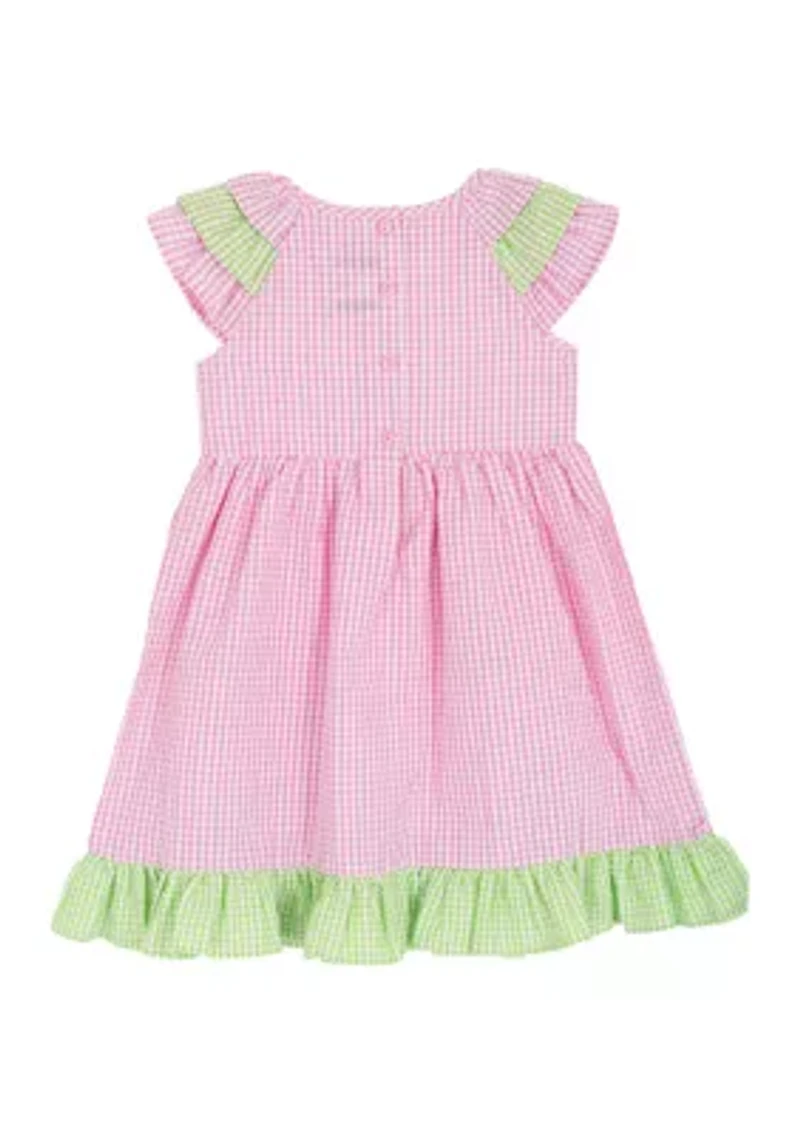 Girls 4-6 Flower Seersucker Dress