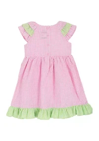 Girls 4-6 Flower Seersucker Dress