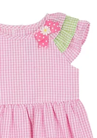 Girls 4-6 Flower Seersucker Dress