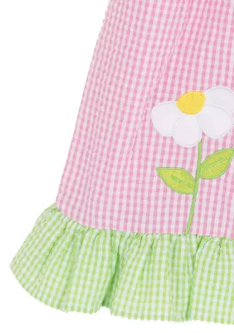 Girls 4-6 Flower Seersucker Dress
