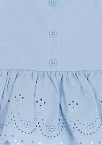 Girls 4-6 Eyelet Top Clip Dot Shorts Set
