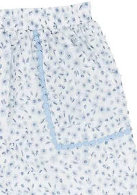 Girls 4-6 Eyelet Top Clip Dot Shorts Set