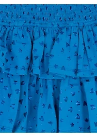 Girls Tiered Skirt and Top Set