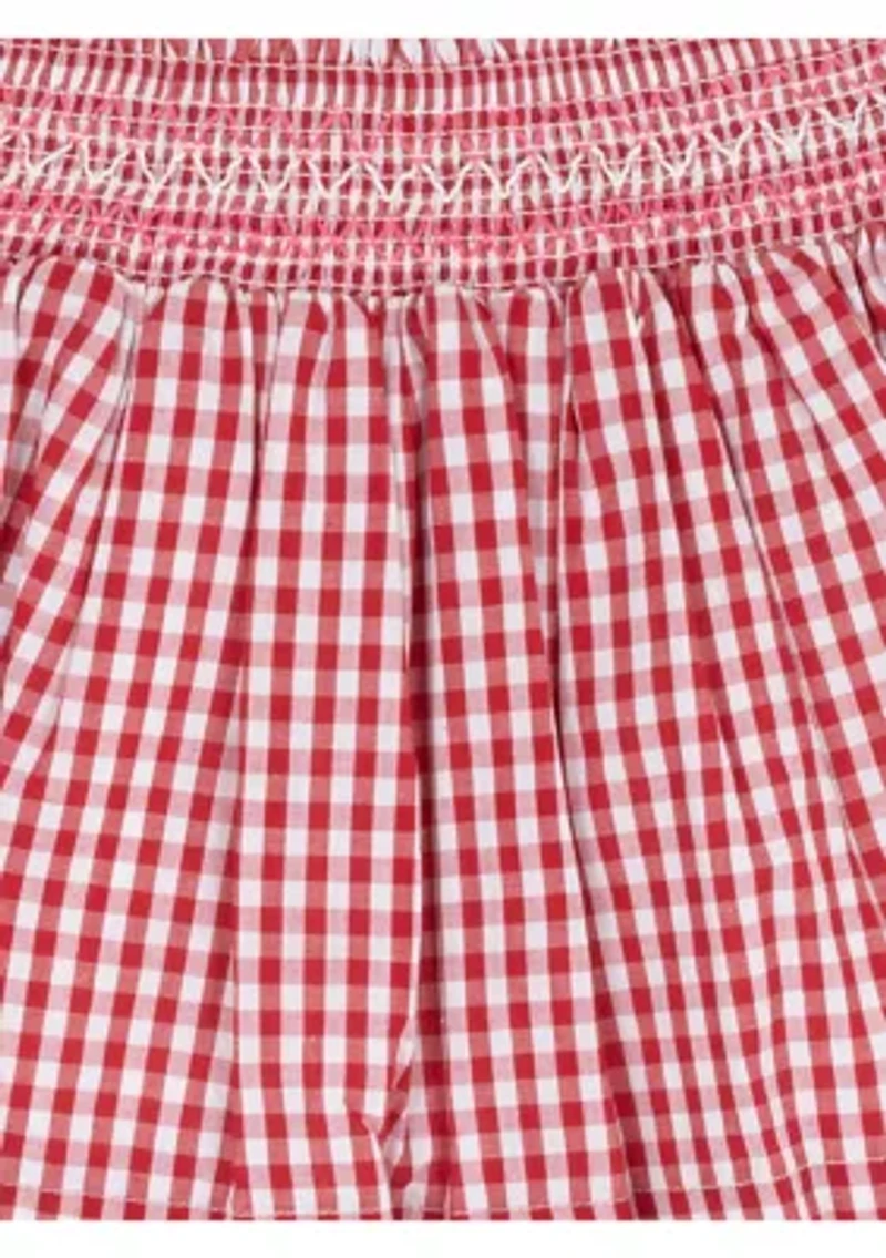 Girls 4-6 Gingham Skort Set