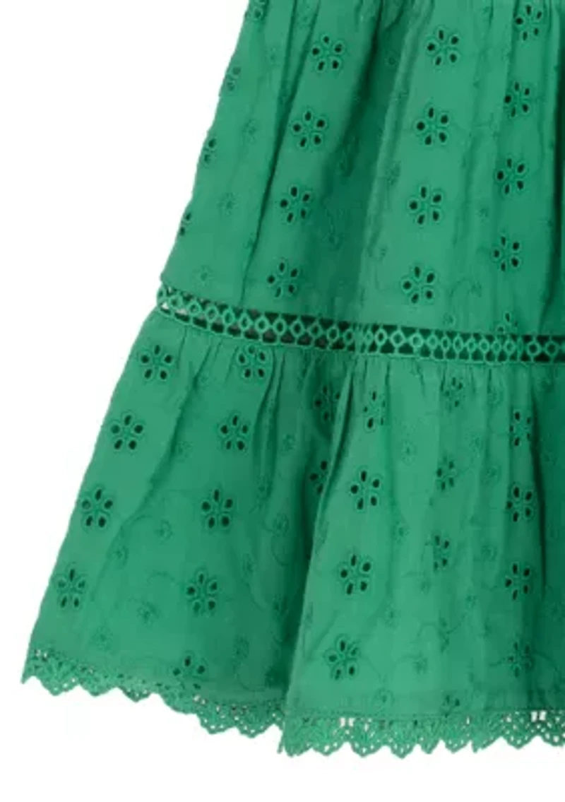 Girls 4-6 Floral Eyelet Set