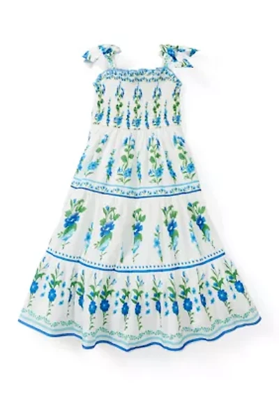 Girls 4-6 Tropical Printed Maxi Dress