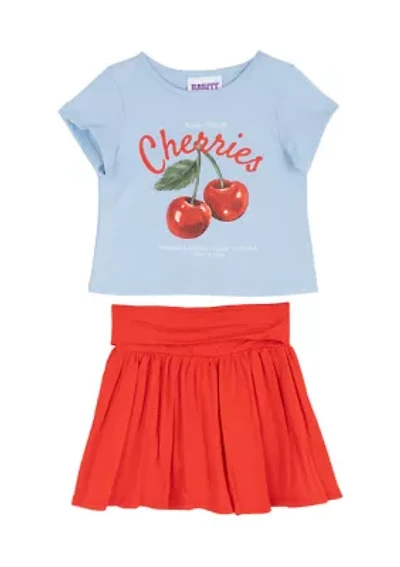 Girls 4-6 Cherry Skort Set