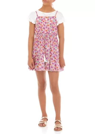 Girls 7-16 Printed Challis Jumper Set