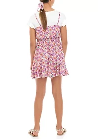 Girls 7-16 Printed Challis Jumper Set