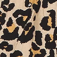 Girls 4-6x Knit Top to Cheetah Printed Paper Bag Shorts Set