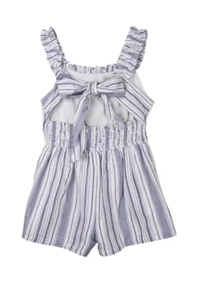 Girls 7-16 Yarn Dyed Striped Romper