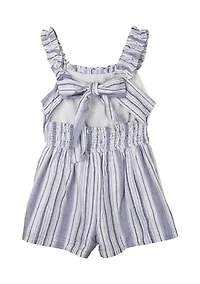 Girls 7-16 Yarn Dyed Striped Romper