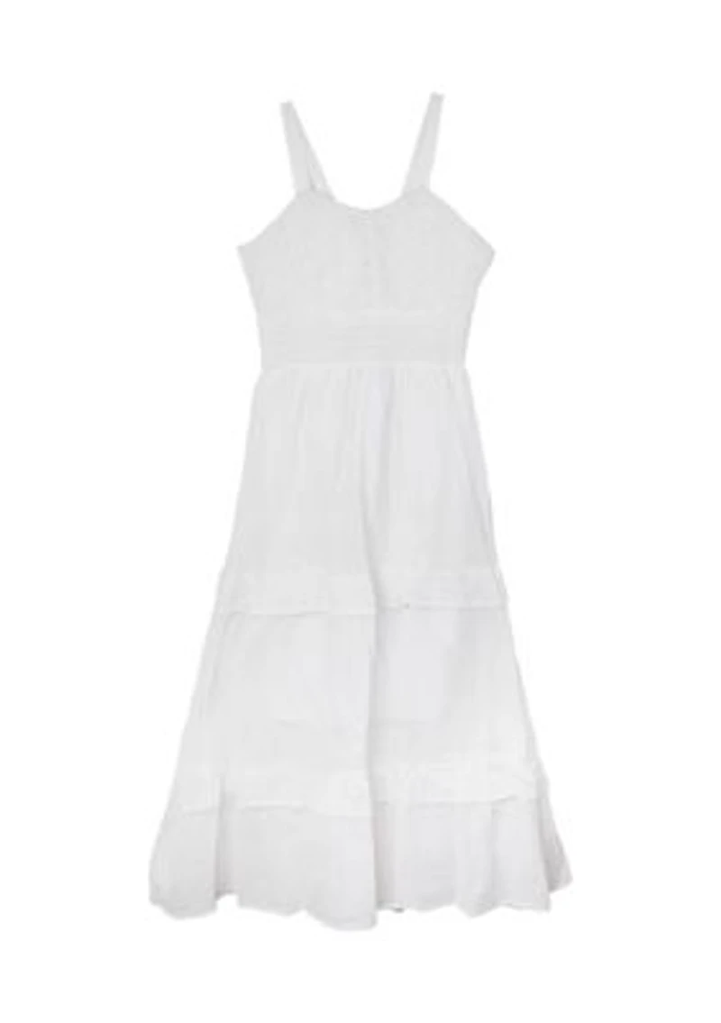 Girls 7-16 Crochet Tie Back Maxi Dress