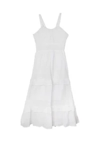 Girls 7-16 Crochet Tie Back Maxi Dress