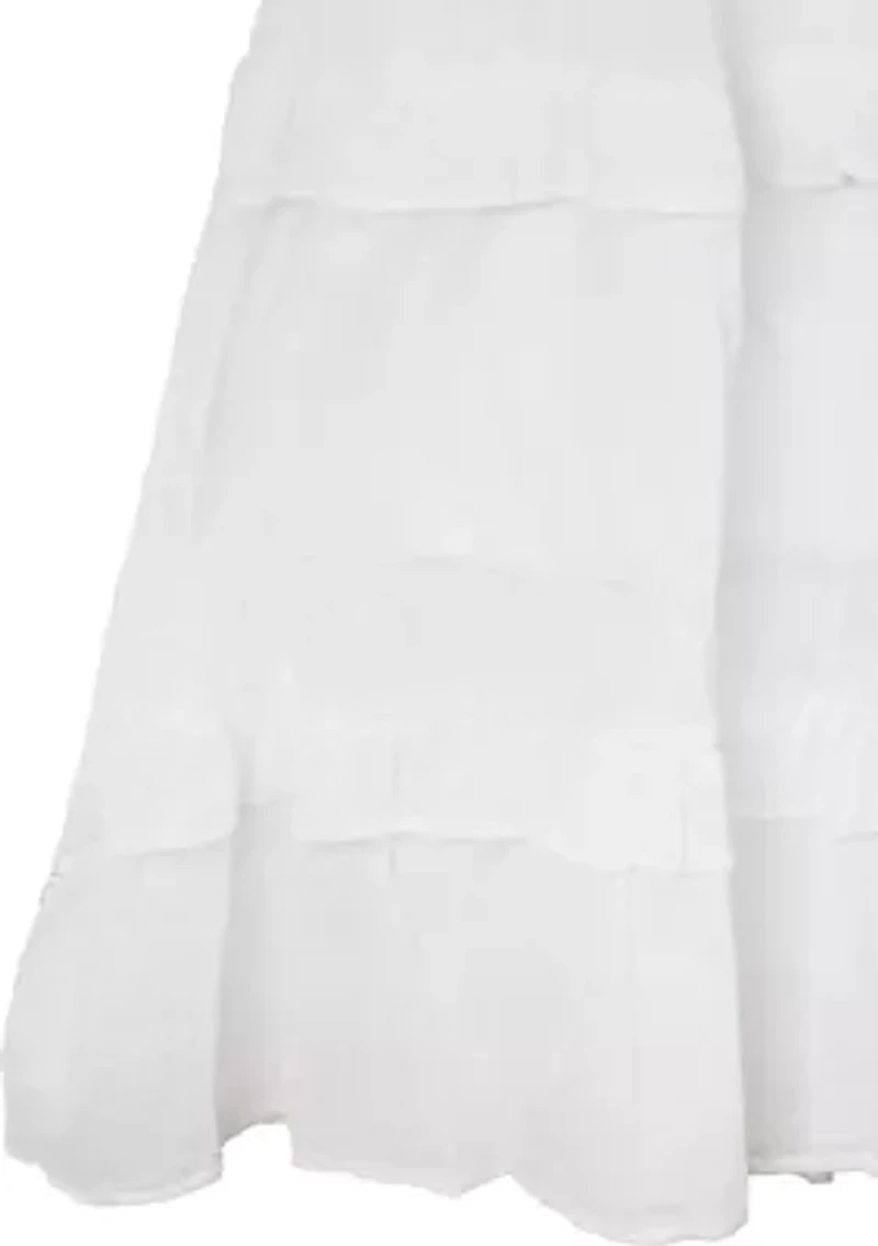 Girls 7-16 Crochet Tie Back Maxi Dress