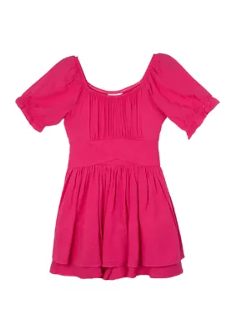 Girls 7-16 Ruched Romper