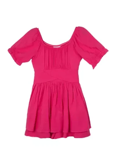 Girls 7-16 Ruched Romper