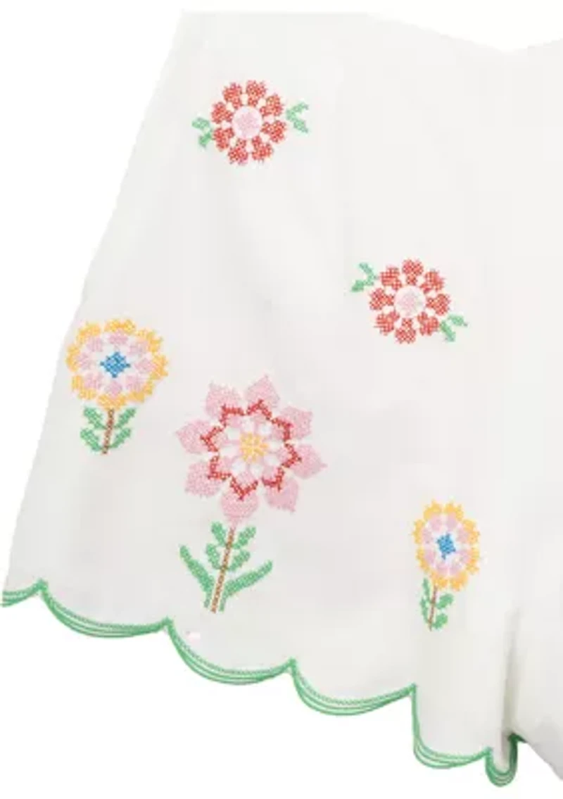 Girls 7-16 Floral Printed Top and Shorts Set