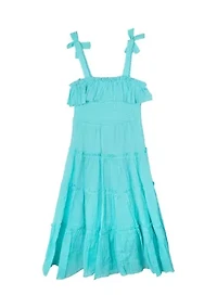 Girls 7-16 Sleeveless Tie Strap Maxi Dress