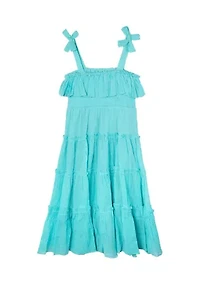 Girls 7-16 Sleeveless Tie Strap Maxi Dress