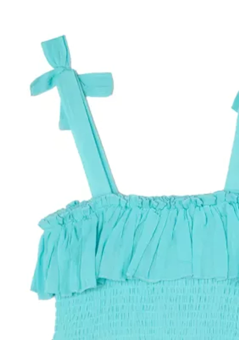 Girls 7-16 Sleeveless Tie Strap Maxi Dress