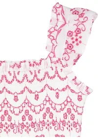 Girls 7-16 Eyelet Printed Maxi Dress