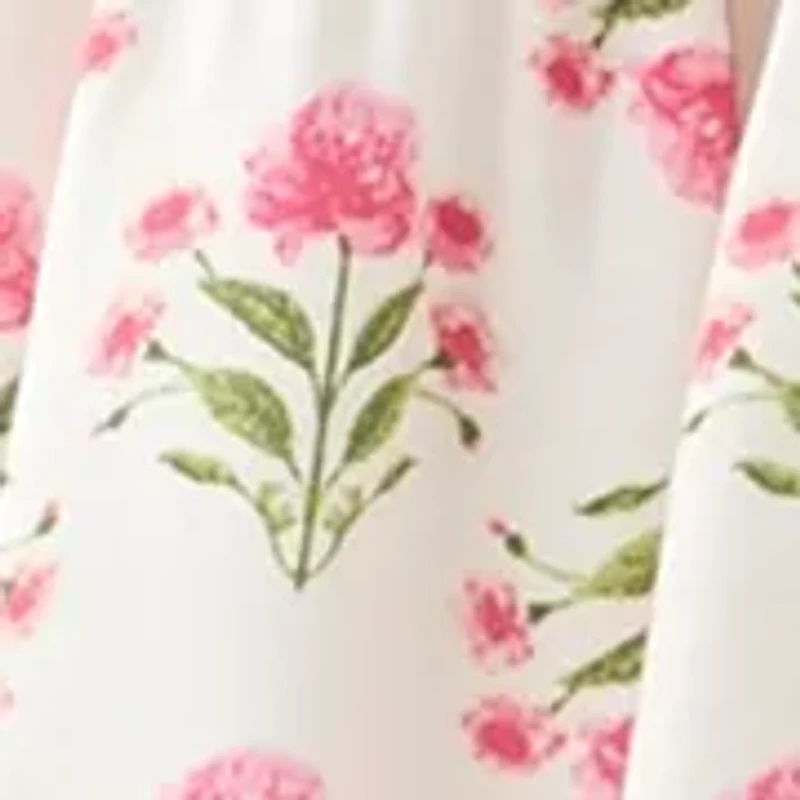 Girls 7-16 Smocked Floral Flutter Sleeve Dress