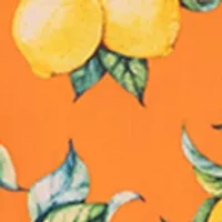 Girls 7-16 Orange and Lemon Print Maxi Dress
